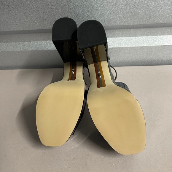 Sam Edelman Women's Black Patent Metallic Peep Toe Kori Platform Heel Sandal 9.5 - Picture 8 of 9